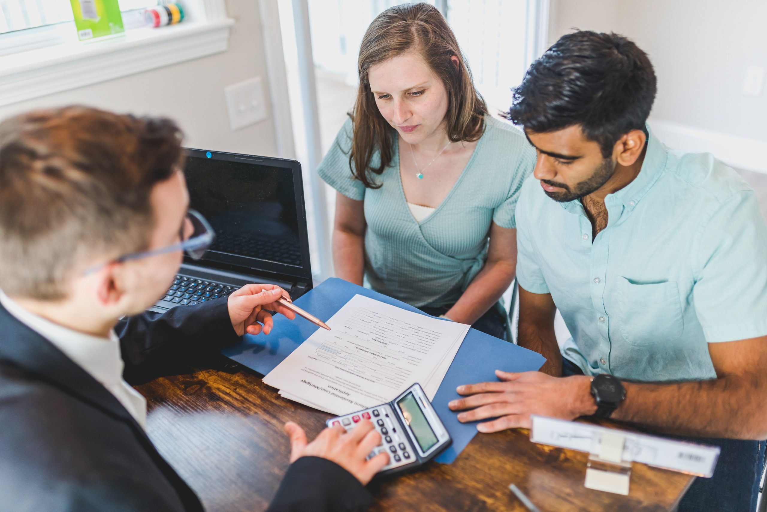 Realtor with clients